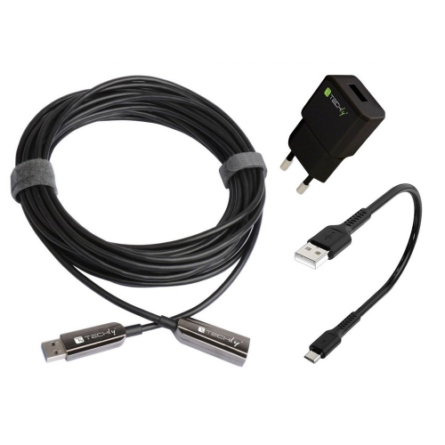 Aktywny Kabel Optyczny Aoc Przedłużacz Usb 3.2 Gen1 A-a 20m